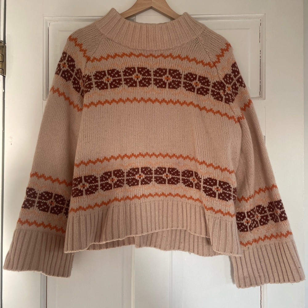 Madewell Nordic Style Sweater with bell sleeves